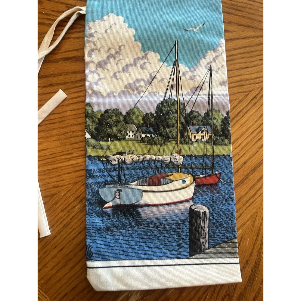 Sailboat Nautical Grocery Bag Holder Sack Storage Organizer Dispenser Hanging